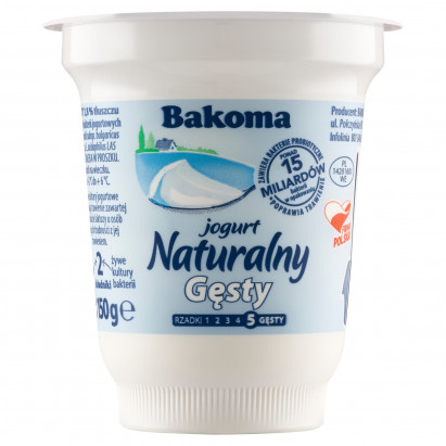 Bakoma Jogurt naturalny gęsty 150 g