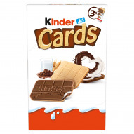 Kinder Cards Wafel wypełniony mlecznym i kakaowym nadzieniem 76,8 g (6 sztuk)