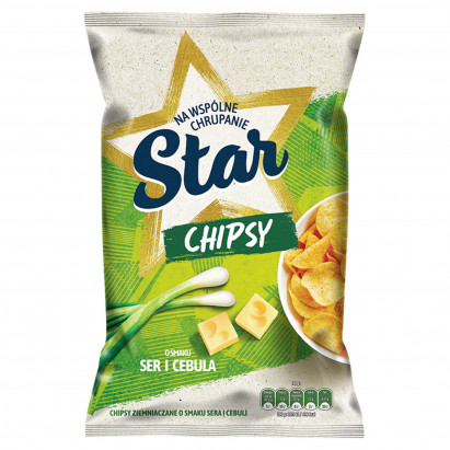 Star Chipsy o smaku ser i cebula 120 g