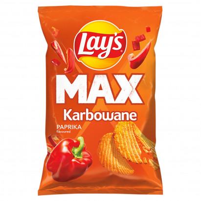 Lay's Max Chipsy ziemniaczane karbowane o smaku papryki 120 g